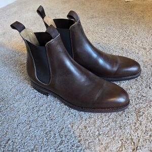 Meermin 7.5 Dark Brown Leather Chelsea Boots